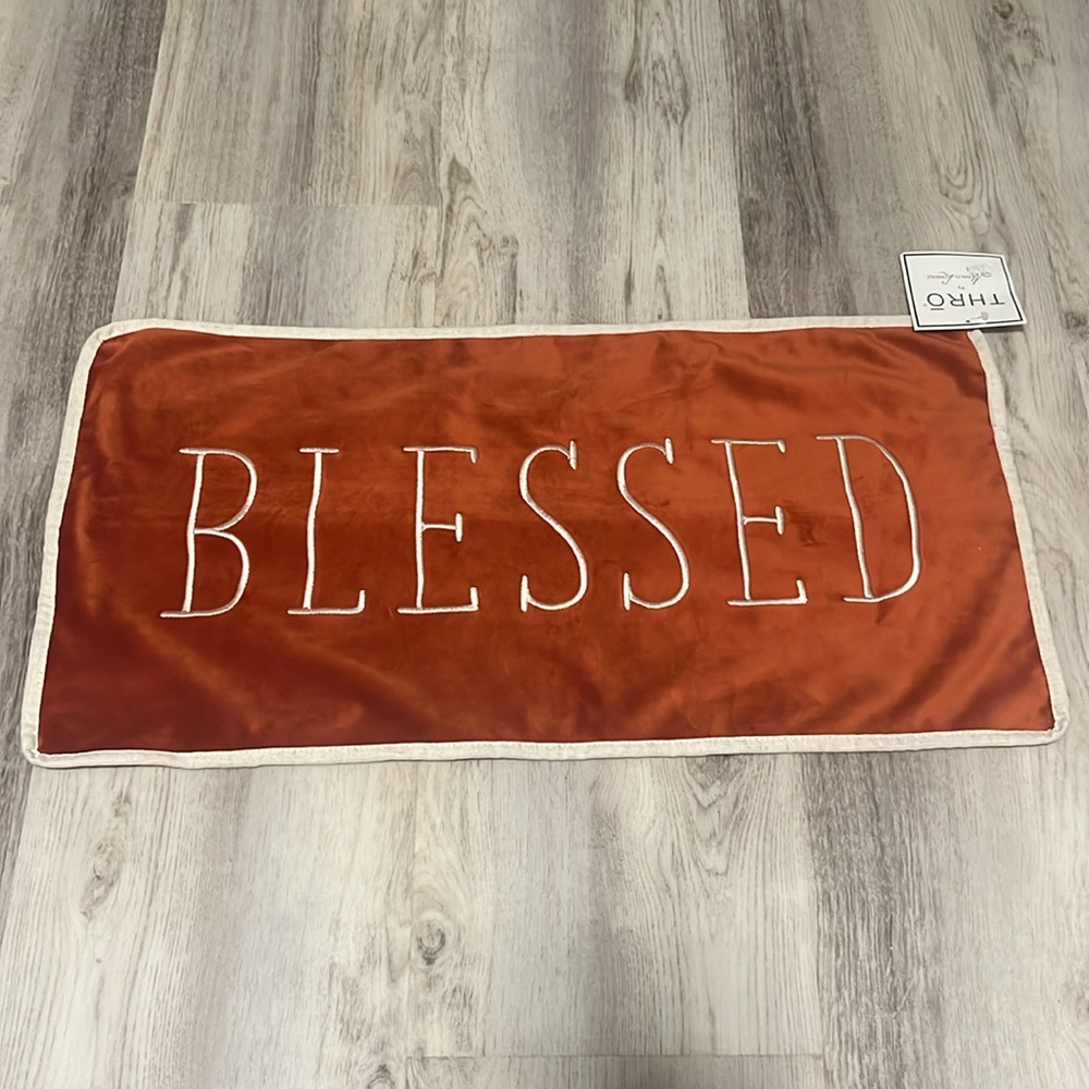 Thro By Marlo Lorenz Devon Blessed Pillowcase 12x24 Thanksgiving Autumn NWT
